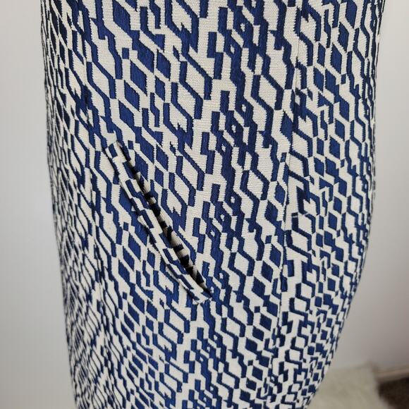 Moulinette Soeurs Scoop Neck, Beaded Chest Knee Length Pockets Dress 12 - Picture 4 of 9